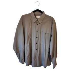 Yves Saint Laurent Gray Collared Shirt Men's XL